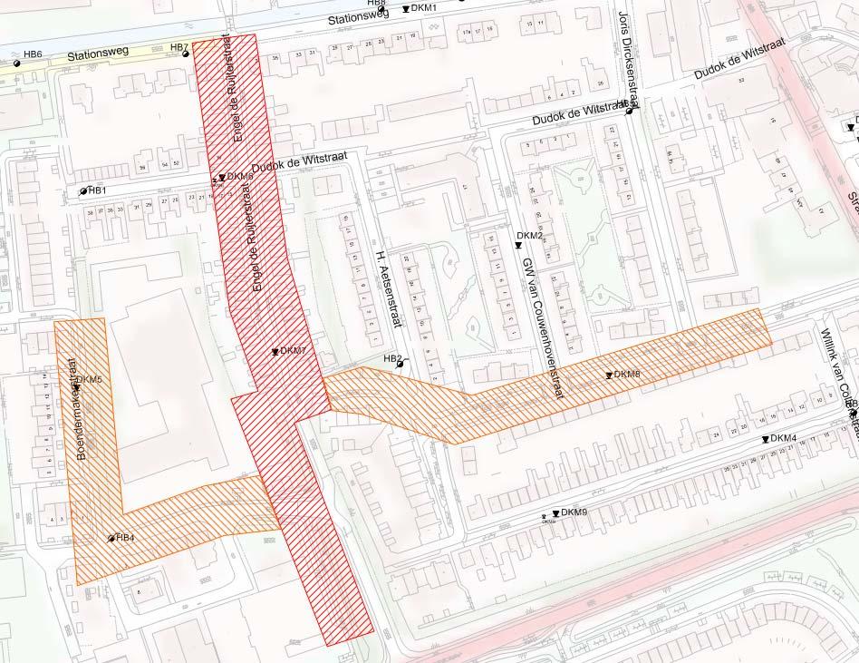 Tabel 5-7: Risico op schade aan woningen Engel de Ruyterstraat (nr. 1 t/m 38) D. de Witstraat (nr 15 en 17) Straat Risico Aanvullende maatregelen D. de Witstraat (oneven nrs. 11 t/m 39 en even nrs.