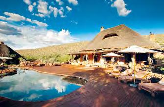 Hotels Tswalu Kalahari ***** Noord-Kaap Ligging: In het hart van de Noordkaap grenzend aan Botswana. Met zijn 100.000 hectare is dit het grootste private wildreservaat van Zuid-Afrika.