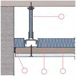 De asafstand tussen de profielen of latten bedraagt 600 mm. SA Voorzie ongeveer 2,5 bevestigingspunten per m².