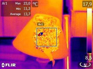 Bepaling van de gereflecteerde temperatuur, binnenmeting 2015.