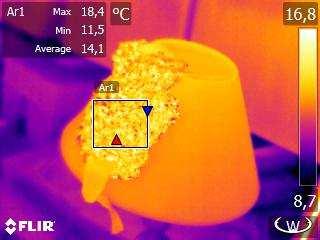 gereflecteerde temperatuur (18 C). Thermografie Fig.