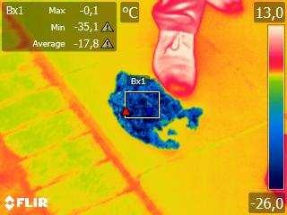 thermografie werd uitgevoerd met een