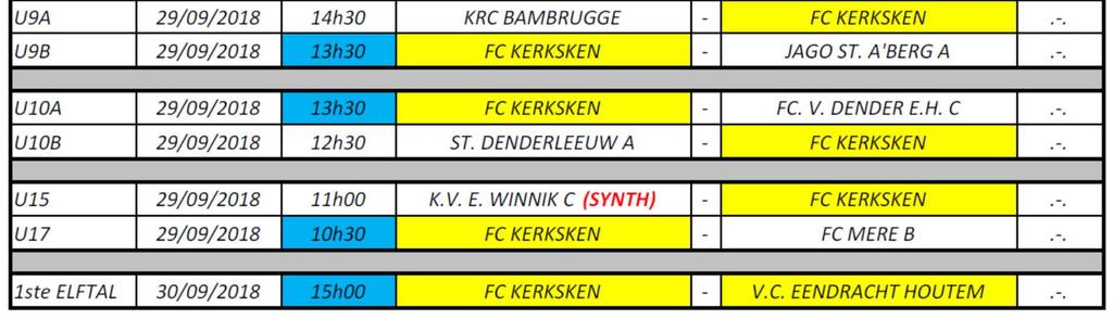 groeten, JEUGDWERKING FC