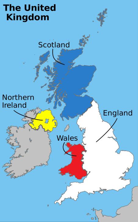 Schotland, Noord-Ierland en Londen versus de rest Schotland (62%), Londen en Noord-Ierland (58%) stemden duidelijk voor remain.