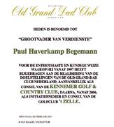 Wim Dommisse tijdens een van zijn vele prijsuitreikingen Paul was naast golfer en OGD-clubconsul van zowel de Kennemer als t Zelle, een begenadigd