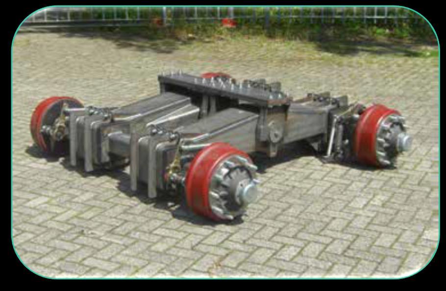 , 10-gaats, 6 wielen hydraulisch geremd (412x160), geschikt voor banden tot 26.