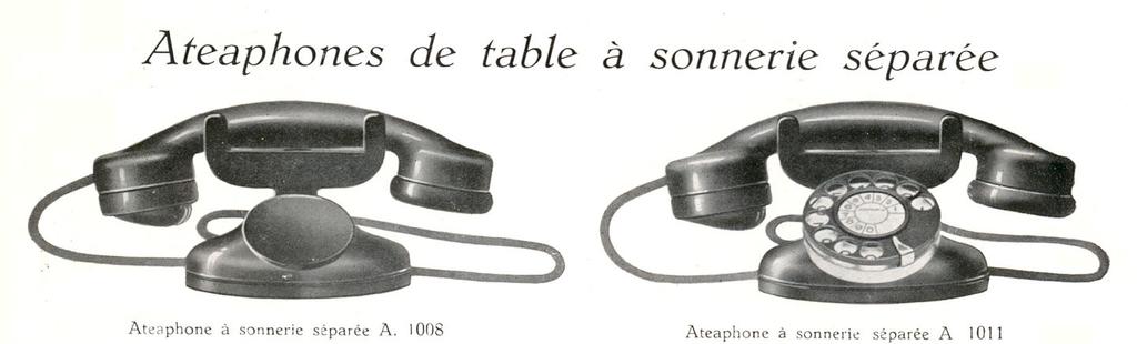 Het Nationaal Voor 1956: Bell en ATEA leverden elk hun tafel- en