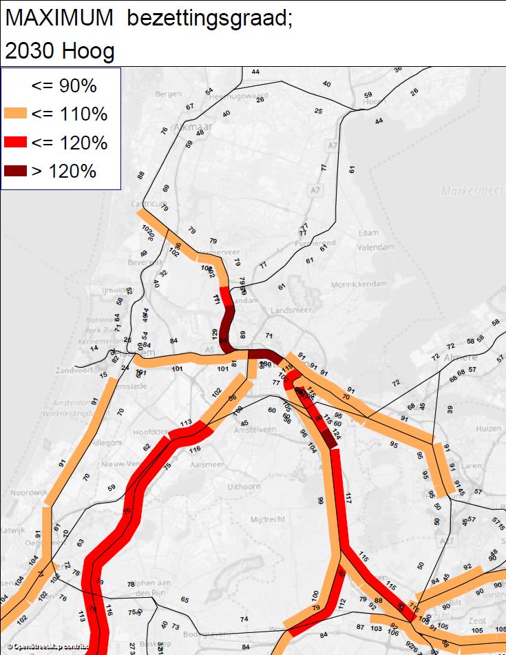 Tussen Zaandam en Amsterdam neemt de bezetting per trein toe met 9 13 reizigers zoals weergegeven in onderstaande tabel uitgaande van een verdeling van de groei over alle 6 IC s per uur.