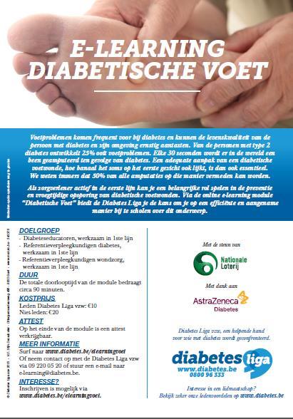 E-LEARNING DIABETISCHE VOET Interactieve online cursus Topic: Diabetische voet Doelgroep: diabeteseducatoren, referentieverpleegkundigen