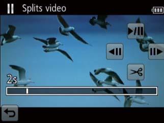 Filmbeelden bekijken [Splits video] Een enkele film kan gesplitst worden in 2 delen.