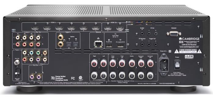 AV Receivers geen twee afzonderlijke systemen meer nodig voor uw muziek en uw films! CXR120 1.499,00 Klankkwaliteit AV 7.