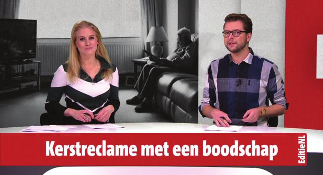 4.0 VILLA PINEDO IN DE MEDIA EDITIE NL 12 december 2017, Editie NL Veel mensen waren ontroerd door de kerstreclame van supermarktketen PLUS.