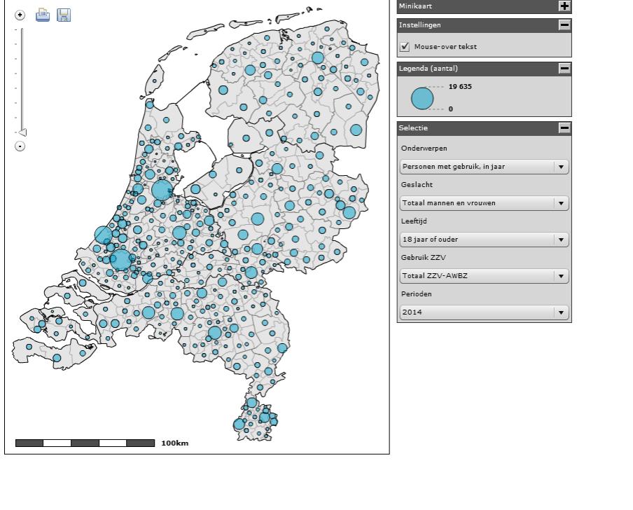 MLZ StatLine Personen met gebruik zorg