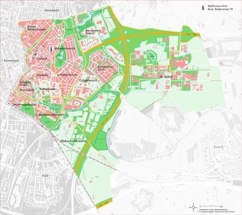 Sociaal makelen volwassenen in Oost Leefbaarheid en veiligheid in de wijk Oost is een heel grote wijk. Maar liefst 32.165 inwoners (2015, bron: gem. Utrecht), verdeeld over 13 buurten.