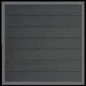 23611 209,- Composiet deur antraciet met vast frame Frame en planken antraciet kleurig. Incl. RVS deurbeslag.