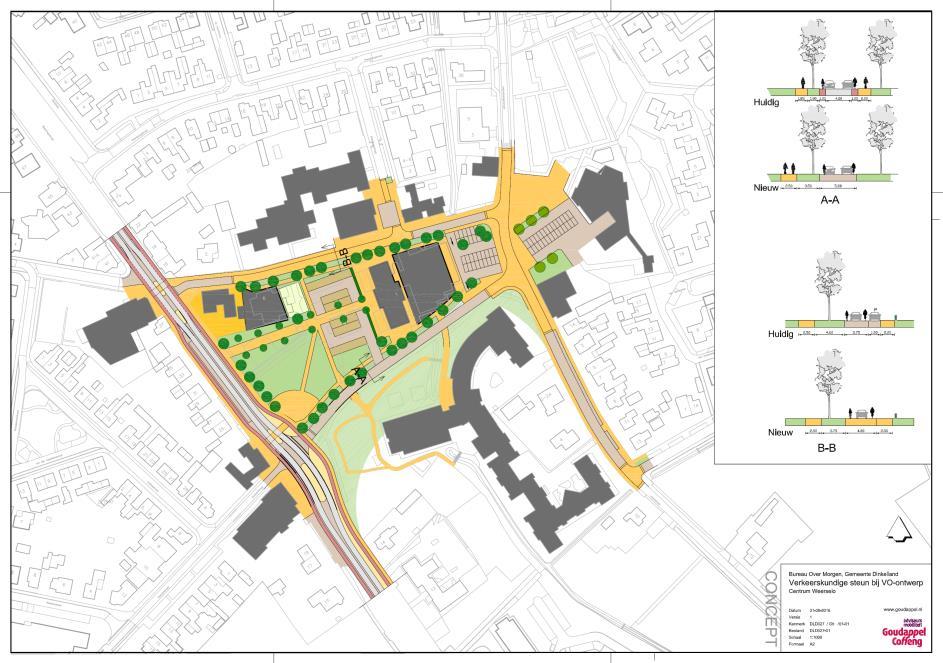 5 Voorstel voor inrichting In de huidige situatie wordt het plein vooral gedefinieerd door de omringende wegen.