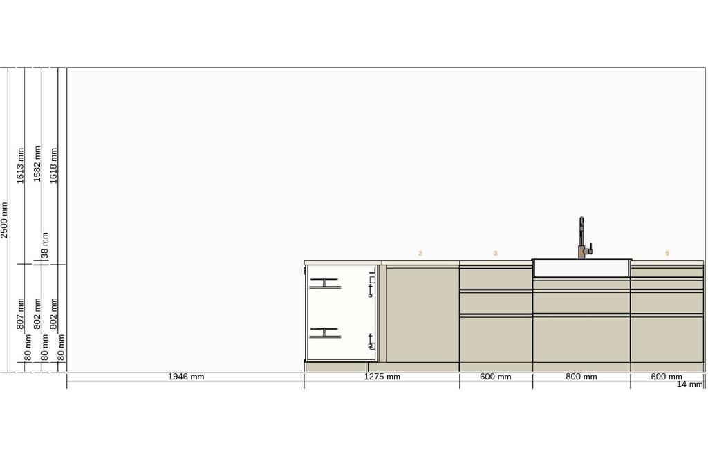 Keuken KPS Westelijke muur