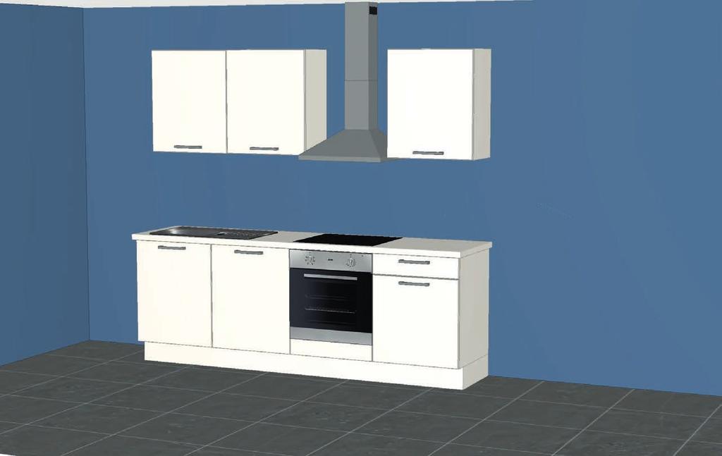 BLOK 1 : 2m40 1 2 3 4 5 4. Multifunctionele oven RVS (inox), 5 functies 5.