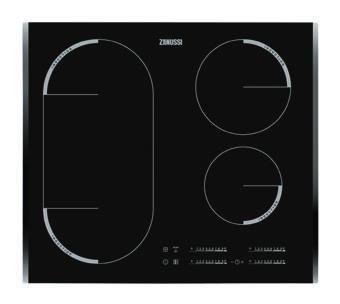 KOKEN: INDUCTIEKOOKPLAAT 39/120 ZEM6740BBA Inductiekookplaat 59 cm Afgeschuinde rand DirekTouch: tiptoets-schuifbediening Inductiezones met boosterfunctie Zones links: 2300-3200W / 210 mm Rechts