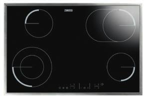 KOKEN: VITROKERAMISCHE KOOKPLAAT 41/120 ZEV8646XBA Vitrokeramische kookplaat 76 cm Inox kader TouchControl bediening Links vooraan: 750-2200W / 120-210 mm Links achteraan: 1200W / 145 mm Rechts