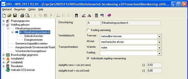 alle ruimten in het gebouw. Het transportmedium voor verwarming is water. Er is geen koeling aanwezig.