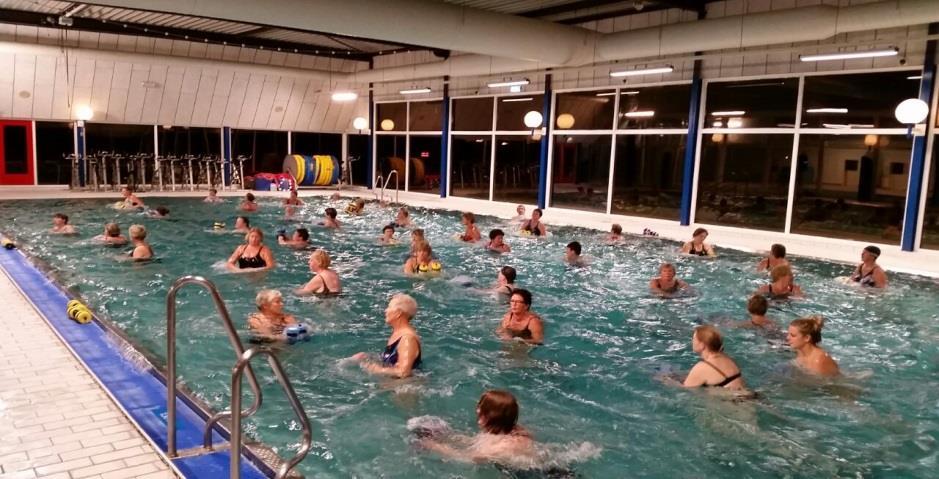 16. Aquafit Aanbieder: Arendse Aquafit is een beweeg activiteit in het water op muziek waarbij allerlei afwisselende oefeningen aanbod komen om je lichaam en conditie te trainen.