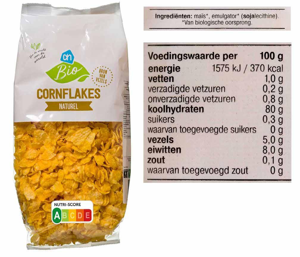 Vergelijking 2 2a Cornflakes the original 2b Bio cornflakes naturel Situatie 1 Zonder voedselkeuzelogo Situatie 2 Met voedselkeuzelogo Nutri-Score Ik vind dit