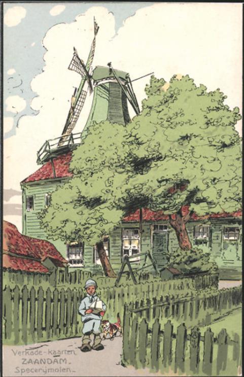 De bovenste kaart op de vorige pagina vermeldt op de achterzijde: De Holland-Belgische grens St. Anna-Termuiden Sluis; gedrukt door Drukkerij Kotting.