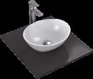 Opbouwwastafel ovaal / Lavabo ovale à poser 600 x 420 mm K0784 750 x 420 mm K0785