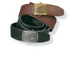 129 Riem 6463, 6473 Sterke, lederen riem / Koper -of zilverkleurige gesp / Breedte 40 mm. Art. nr: 6463. Lengte 122 cm. Kleur: 65 Bruin en 90 Zwart. Art. nr: 6473. Lengte 143 cm.