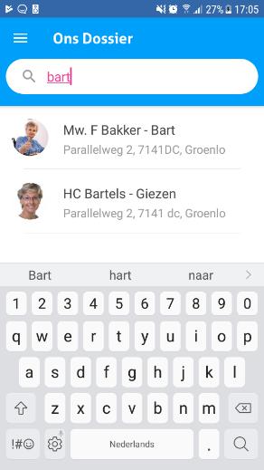 In ios: Door de regel van een cliënt op een vergelijkbare manier naar links te slepen, wordt de cliënt uit het overzicht verwijderd.