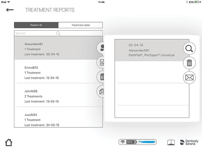 Stap-voor-stap-instructies 6.7.6 Behandelverslagen In het scherm Treatment Reports kunt u: Een patiënt aanmaken, bewerken of verwijderen.