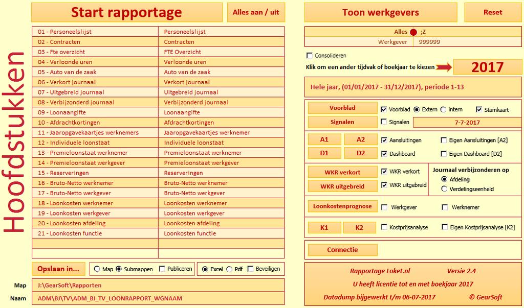 2. De werking, alles vanuit één scherm 2.1 Een rapport maken met een druk op de knop Een rapport maken gaat in drie eenvoudige stappen: 1.