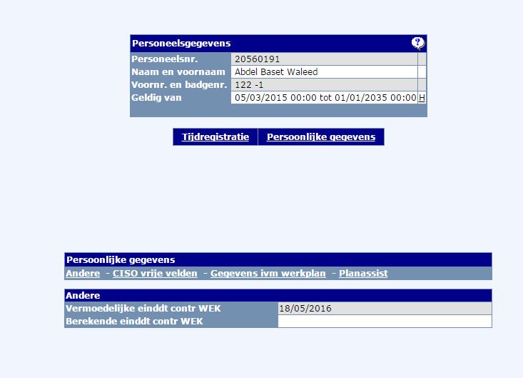 Bij persoonlijke gegevens vind je de vermoedelijke & berekende einddatum. vermoedelijke einddatum: einddatum arbeidsovereenkomst volgens de leeftijd van de werkervaringsklant.