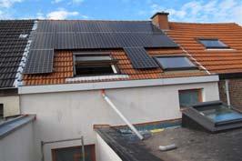 Rijwoning, Leuven PV panelen: Op pannedak:, m², paneelrendement 8,6 % ligging Oostwaarts (7 richting Zuid), helling 38 3.76 Wpiek, 3.