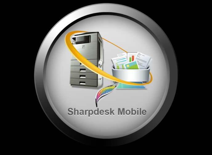 Tik op het Sharpdesk Mobile icoon om de applicatie te starten. III. Het startscherm wordt weergegeven. Daarna wordt de eindgebruikers licentieovereenkomst weergeven.