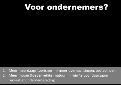 bezoekers = minder druk op de