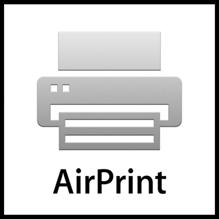 Afdrukken vanaf PC > Afdrukken met AirPrint Afdrukken met AirPrint AirPrint is een afdrukfunctie die standaard is opgenomen in ios 4.2 en recentere producten, en Mac OS X 10.7 en recentere producten.