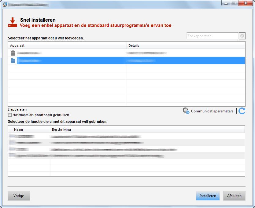 Het apparaat installeren en configureren > Software installeren 3 4 Kies [Snel installeren].