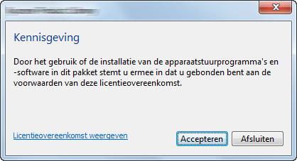 Het apparaat installeren en configureren > Software installeren Aangepast installeren De volgende procedure is een voorbeeld van het installeren van de software in Windows 8.