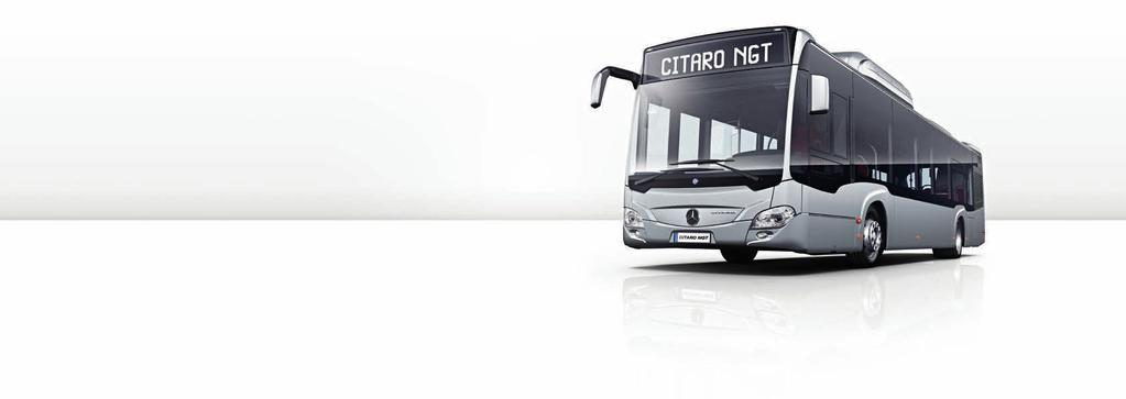 Voor een schoon milieu. En een positieve balans: de Citaro NGT. Stoot minder CO₂ uit. Bussen met dieselmotor Met biogas vrijwel CO₂ neutraal Citaro NGT met gasmotor Dubbel zo zuinig. Dubbel zo goed.