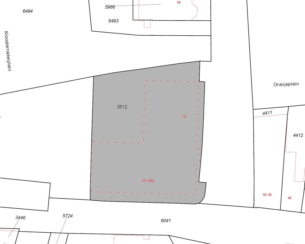 Kerkrade, Kloosterraderstraat 25 KADASTER Object specificaties Gemeente Kerkrade Sectie en nummer E 5512 Perceeloppervlakte Eigendom Bijzonderheden BESTEMMING 13 are en 15 centiare (1.