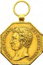lauwer- en eikenkrans - verguld brons 37 mm - ZF/PR 2416 Atjeh- of Kraton medaille 1873-1874 (MMW47, Bax51),