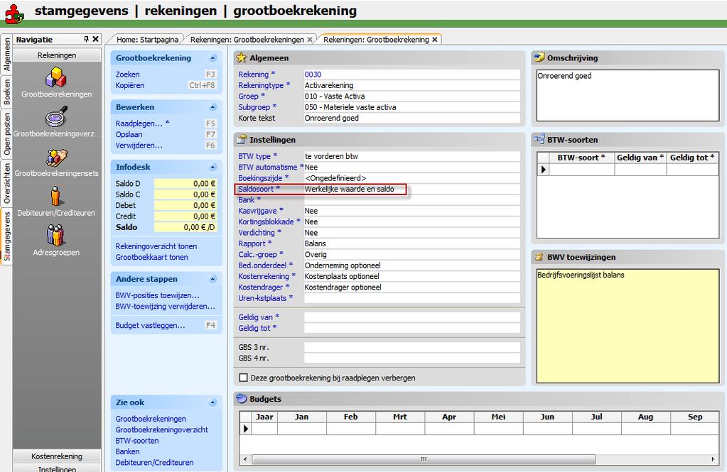 2103 Openingsbalans grootboekrekening Nadat u gecontroleerd