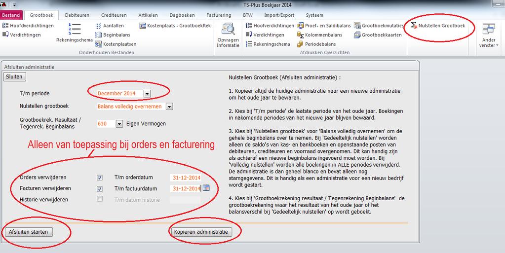 Als het oude jaar compleet geboekt is, dient de administratie te worden afgesloten.