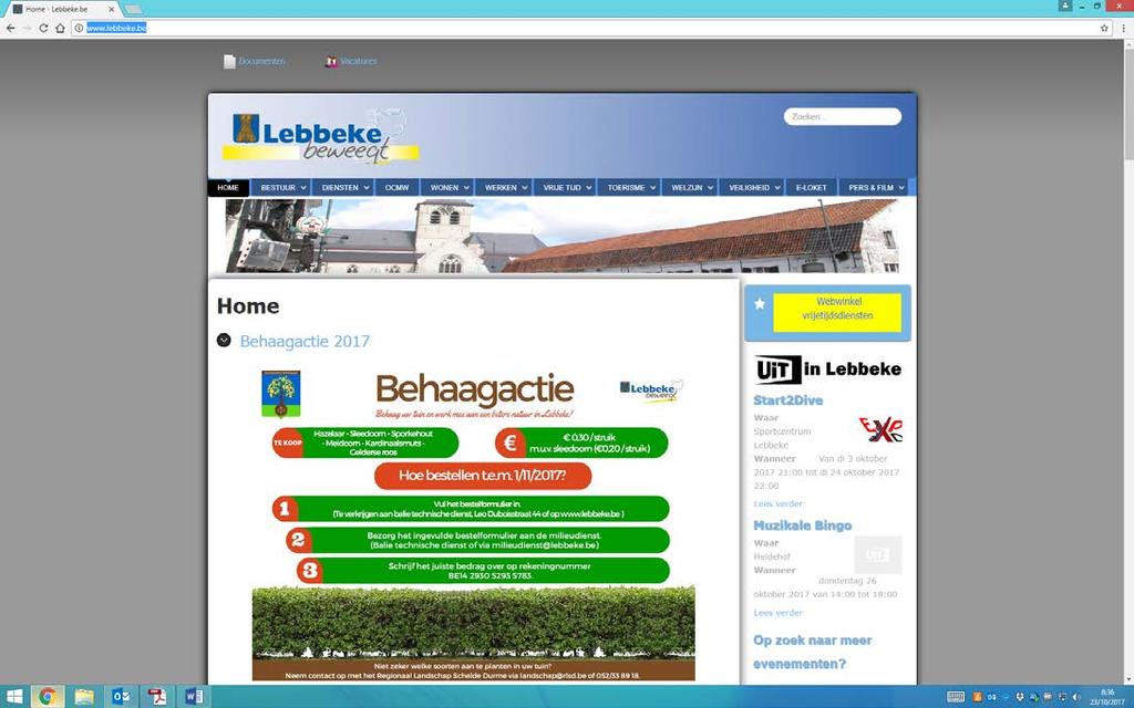 1. Gebruik webwinkel Ga naar http://www.lebbeke.