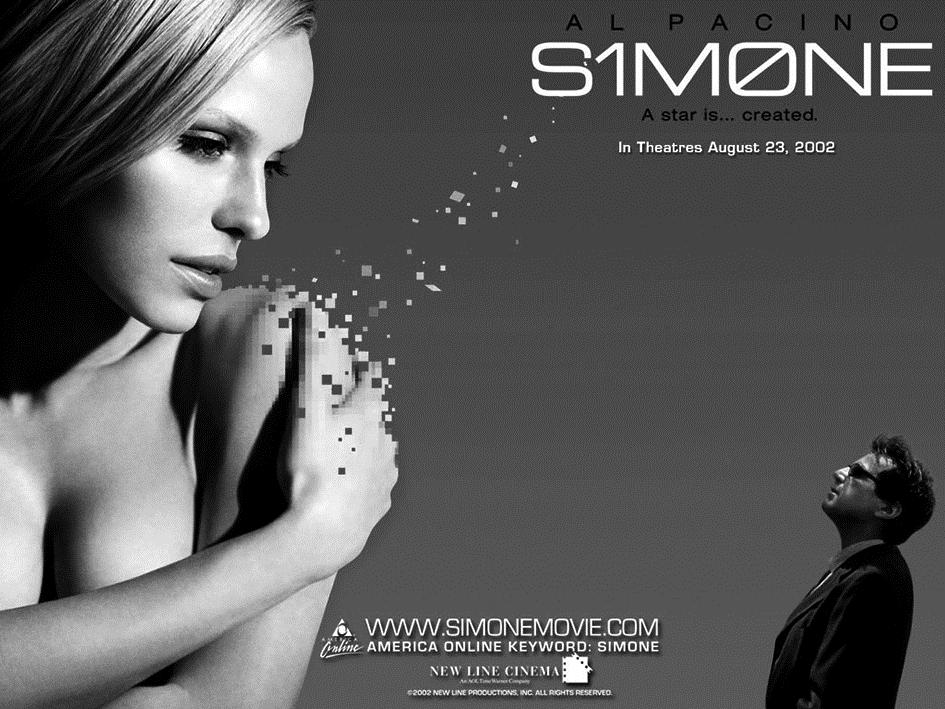 3p De film S1m0ne gaat over een virtuele, door een computer gegenereerde actrice die S1m0ne heet (Simulation One).