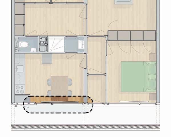 Optie 4: Verlagen borstwering (meerprijs ten opzichte van minimale variant 5,- per maand per raam) Het is mogelijk