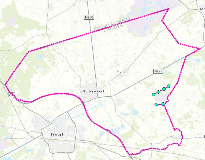 4 De Zoom Inleiding Het initiatief Windpark De Zoom is beoogd in het oosten van de gemeente Nederweert, ten zuiden van de N275 (Venloseweg) en ten oosten van Nederweert-Eind.