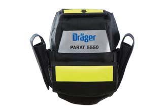 P. 178 ADEMBESCHERMING DRÄGER VLUCHTTOESTELLEN Dräger PARAT 5550 De Dräger PARAT 5550 is een brandvluchtkap verpakt in een brandvertragend softpack-holster.